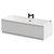 Legend 1700mm x 700mm Left Hand 12 Jet Matt Black V-Tec Single Ended Whirlpool Bath Right Hand View