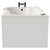 Bayou 1700mm 12 Jet Matt Black V-Tec Left Hand B Shaped Whirlpool Shower Bath with Front Bath Panel Side View