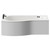 Bayou 1700mm 6 Jet Matt Black Flat Jet Left Hand B Shaped Whirlpool Shower Bath with Front Bath Panel View from Front