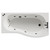 Bayou 1700mm 12 Jet Matt Black V-Tec Right Hand B Shaped Whirlpool Shower Bath with Front Bath Panel View from Top