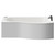 Bayou 1700mm 12 Jet Matt Black V-Tec Right Hand B Shaped Whirlpool Shower Bath with Front Bath Panel View from Front