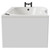 Bayou 1700mm 12 Jet Matt Black V-Tec Right Hand B Shaped Whirlpool Shower Bath with Front Bath Panel Side View