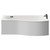 Bayou 1700mm 6 Jet Matt Black Flat Jet Right Hand B Shaped Whirlpool Shower Bath with Front Bath Panel View from Front