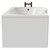 Bayou 1700mm 6 Jet Matt Black Flat Jet Right Hand B Shaped Whirlpool Shower Bath with Front Bath Panel Side View