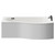 Bayou 1700mm 12 Jet Matt Black Flat Jet Right Hand B Shaped Whirlpool Shower Bath with Front Bath Panel View from Front