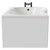 Bayou 1700mm 12 Jet Matt Black Flat Jet Right Hand B Shaped Whirlpool Shower Bath with Front Bath Panel Side View