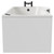 Plage 1700mm 12 Jet Matt Black V-Tec Right Hand P Shaped Whirlpool Shower Bath with Front Bath Panel Side View