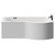 Plage 1700mm 6 Jet Matt Black Flat Jet Right Hand P Shaped Whirlpool Shower Bath with Front Bath Panel View from Front