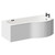 Plage 1700mm 6 Jet Matt Black Flat Jet Right Hand P Shaped Whirlpool Shower Bath with Front Bath Panel Left Hand View