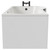 Plage 1700mm 12 Jet Matt Black Flat Jet Right Hand P Shaped Whirlpool Shower Bath with Front Bath Panel Side View