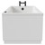 Square 1700mm x 750mm 12 Jet Matt Black V-Tec Single Ended Whirlpool Bath Side View