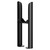 Colore Colosseum Matt Black Floor Mounting Feet for Double Panel Radiators Right Hand View