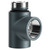 Anthracite T Piece for Dual Fuel Heated Towel Rails and Radiators Left Hand View