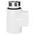 White T Piece for Dual Fuel Heated Towel Rails and Radiators Side View