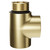 Colore Brushed Brass T Piece for Dual Fuel Heated Towel Rails and Radiators Side View