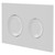 Pavia White Dual Flush Plate with Round Buttons Right Hand View