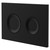 Pavia Colore Matt Black Dual Flush Plate with Round Buttons Right Hand View