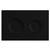 Pavia Colore Matt Black Dual Flush Plate with Round Buttons View from Front
