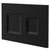 Vienna Colore Matt Black Dual Flush Plate with Square Buttons Right Hand View