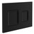Vienna Colore Matt Black Dual Flush Plate with Square Buttons Left Hand View