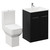 Napoli Nero Oak 600mm Vanity Unit and Toilet Suite including Tacoma Comfort Height Toilet and Floor Standing Vanity Unit with 2 Doors and Chrome Handles Left Hand View Napoli Nero Oak 600mm Vanity Unit and Toilet Suite including Tacoma Comfort Height Toilet and Floor Standing Vanity Unit with 2 Doors and Chrome Handles Left Hand View