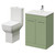 Napoli Olive Green 600mm Vanity Unit and Toilet Suite including Tacoma Comfort Height Toilet and Floor Standing Vanity Unit with 2 Doors and Chrome Handles Right Hand View