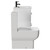 Napoli Gloss White 600mm Vanity Unit and Toilet Suite including Tacoma Close Coupled Toilet and Floor Standing Vanity Unit with 2 Drawers and Matt Black Handles View from Side