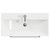 Napoli Gloss White 800mm Wall Mounted Vanity Unit with 1 Tap Hole Slim Edge Basin and 2 Drawers with Chrome Handles View from Top