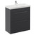 Napoli Gloss Grey 800mm Floor Standing Vanity Unit with 1 Tap Hole Slim Edge Basin and 2 Drawers with Chrome Handles Left Hand View