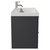 Napoli Gloss Grey 800mm Wall Mounted Vanity Unit with 1 Tap Hole Slim Edge Basin and 2 Drawers with Chrome Handles View from Side