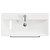 Napoli Gloss Grey 800mm Wall Mounted Vanity Unit with 1 Tap Hole Slim Edge Basin and 2 Drawers with Chrome Handles View from Top