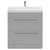 Napoli Gloss Grey Pearl 800mm Floor Standing Vanity Unit with 1 Tap Hole Slim Edge Basin and 2 Drawers with Chrome Handles View from Front