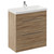 Napoli Bordalino Oak 800mm Floor Standing Vanity Unit with 1 Tap Hole Slim Edge Basin and 2 Drawers with Chrome Handles Left Hand View