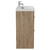 Napoli Bordalino Oak 800mm Floor Standing Vanity Unit with 1 Tap Hole Slim Edge Basin and 2 Drawers with Chrome Handles View from Side
