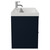 Napoli Deep Blue 800mm Wall Mounted Vanity Unit with 1 Tap Hole Slim Edge Basin and 2 Drawers with Chrome Handles View from Side