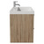 Napoli Bordalino Oak 800mm Wall Mounted Vanity Unit with 1 Tap Hole Slim Edge Basin and 2 Drawers with Chrome Handles View from Side