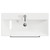 Napoli Bordalino Oak 800mm Wall Mounted Vanity Unit with 1 Tap Hole Slim Edge Basin and 2 Drawers with Chrome Handles View from Top