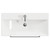 Napoli Olive Green 800mm Wall Mounted Vanity Unit with 1 Tap Hole Slim Edge Basin and 2 Drawers with Chrome Handles View from Top