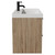 Napoli Bordalino Oak 800mm Wall Mounted Vanity Unit with 1 Tap Hole Slim Edge Basin and 2 Drawers with Matt Black Handles View from Side