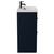 Napoli Deep Blue 800mm Floor Standing Vanity Unit with 1 Tap Hole Slim Edge Basin and 2 Drawers with Matt Black Handles View from Side
