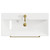 Napoli Gloss White 800mm Wall Mounted Vanity Unit with 1 Tap Hole Slim Edge Basin and 2 Drawers with Brushed Brass Handles View from Top