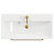 Napoli Gloss Grey 800mm Wall Mounted Vanity Unit with 1 Tap Hole Slim Edge Basin and 2 Drawers with Brushed Brass Handles View from Top