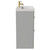 Napoli Gloss Grey Pearl 800mm Floor Standing Vanity Unit with 1 Tap Hole Slim Edge Basin and 2 Drawers with Brushed Brass Handles View from Side