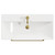 Napoli Gloss Grey Pearl 800mm Wall Mounted Vanity Unit with 1 Tap Hole Slim Edge Basin and 2 Drawers with Brushed Brass Handles View from Top