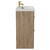 Napoli Bordalino Oak 800mm Floor Standing Vanity Unit with 1 Tap Hole Slim Edge Basin and 2 Drawers with Brushed Brass Handles View from Side