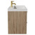 Napoli Bordalino Oak 800mm Wall Mounted Vanity Unit with 1 Tap Hole Slim Edge Basin and 2 Drawers with Brushed Brass Handles View from Side