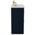 Napoli Deep Blue 800mm Floor Standing Vanity Unit with 1 Tap Hole Slim Edge Basin and 2 Drawers with Brushed Brass Handles View from Side