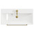 Napoli Deep Blue 800mm Wall Mounted Vanity Unit with 1 Tap Hole Slim Edge Basin and 2 Drawers with Brushed Brass Handles View from Top