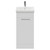 Napoli Gloss White 400mm Floor Standing Vanity Unit with 1 Tap Hole Glide Basin and Single Door with Chrome Handle View from Front