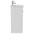 Napoli Gloss White 400mm Floor Standing Vanity Unit with 1 Tap Hole Glide Basin and Single Door with Chrome Handle View from Side